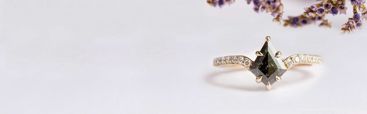 salt and pepper diamond and diamond eternity band engagement ring