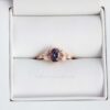 14k oro rosa alejandrita anillo en caja