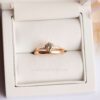 14k oro rosa conjunto de anillos en joyas caja