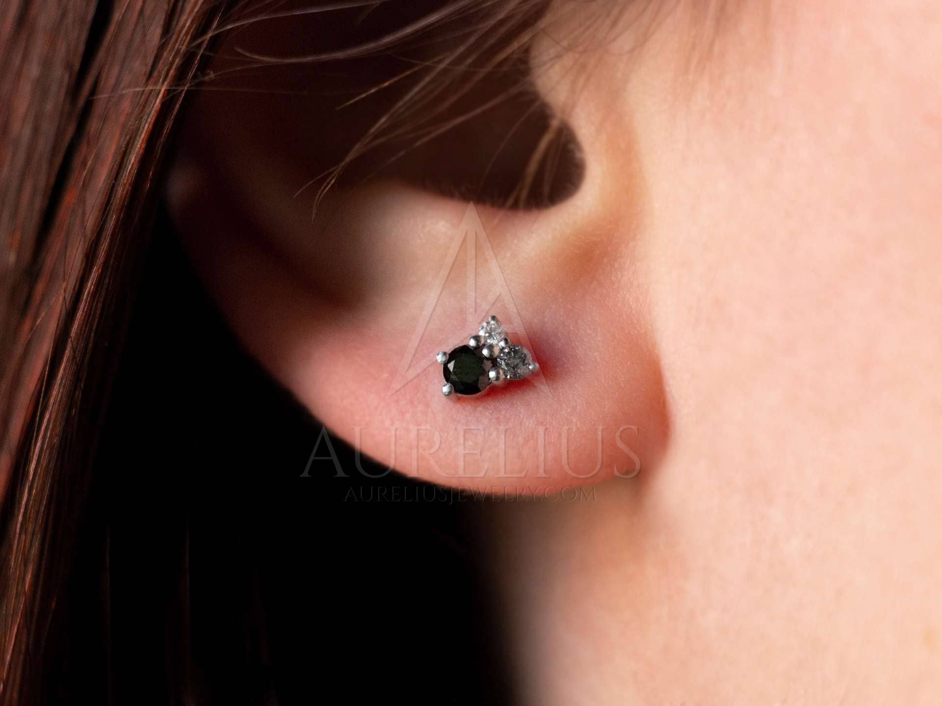 Tiny Diamond Cz Cartilage Stud Earrings Cz Diamond Stud - Etsy Canada | Stud  earrings, Black diamond earrings studs, Stud earrings for men