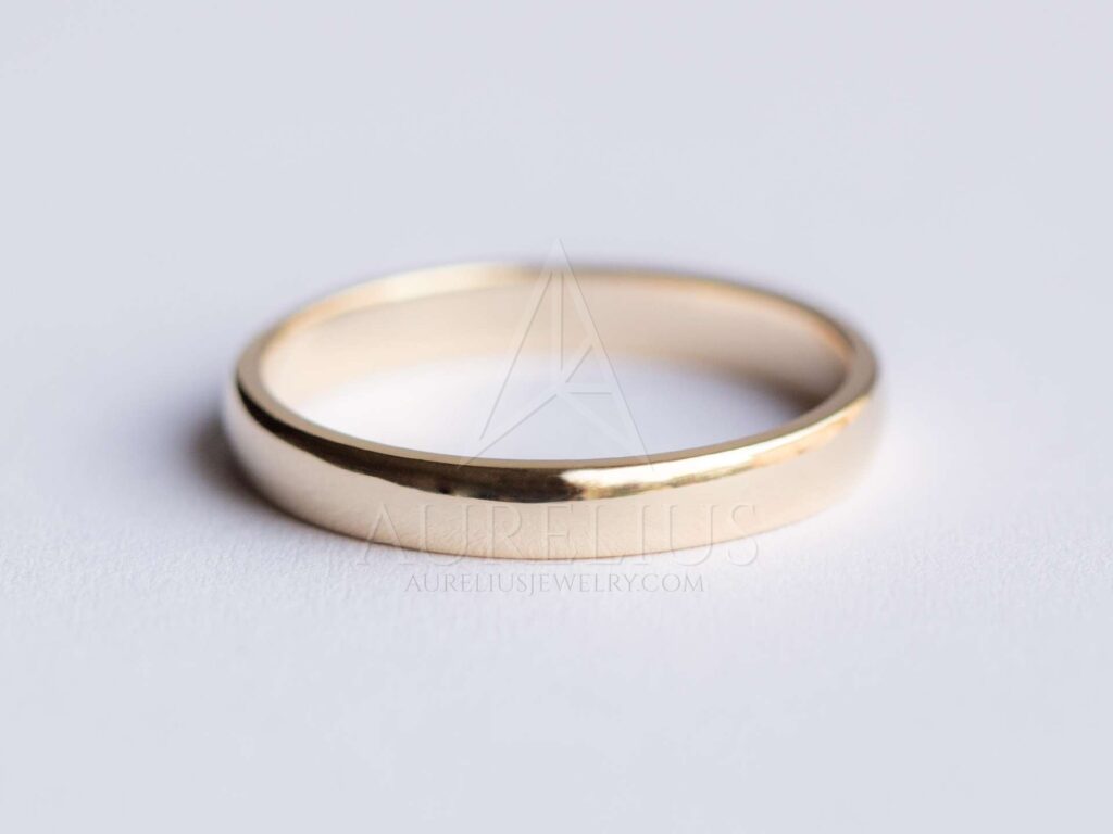 3mm Gold Ringband poliert Finish