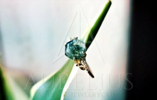 Leafy Moss Agate Engagement Ring photo review