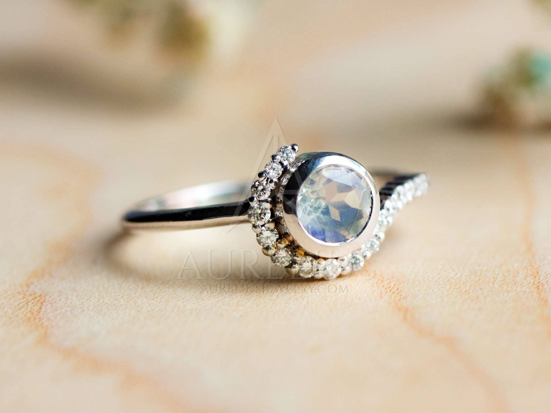 Vintage Moonstone Engagement Ring | Rose Gold India | Ubuy