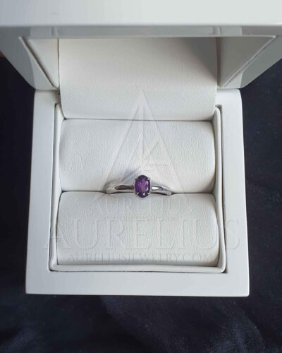 Bague solitaire Améthyste ovale photo review