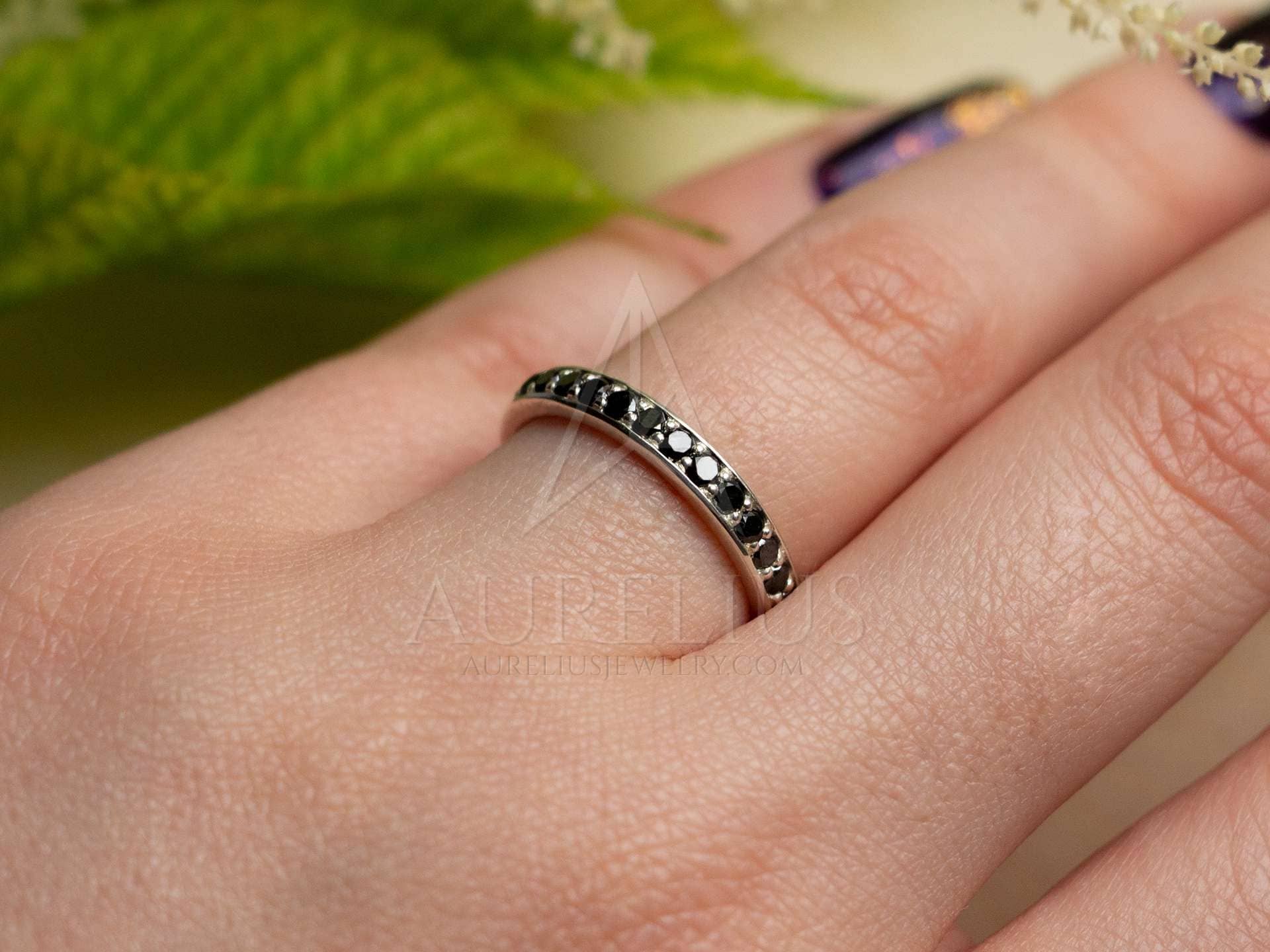 FVS2 Diamond Wedding Band, Half Eternity Diamond Ring, Anniversary Ring,  Stackable Ring 0.28 Carat 14k White Gold Handmade