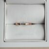Blatt Stapelring Eheringband im Ring Box