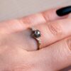 Černá šestiúhelník diamant prsten