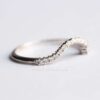 diamant pave svatební prsten bílý zlato