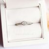diamante milgrain anillo de compromiso en caja