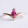 drak růžový turmalín prsten