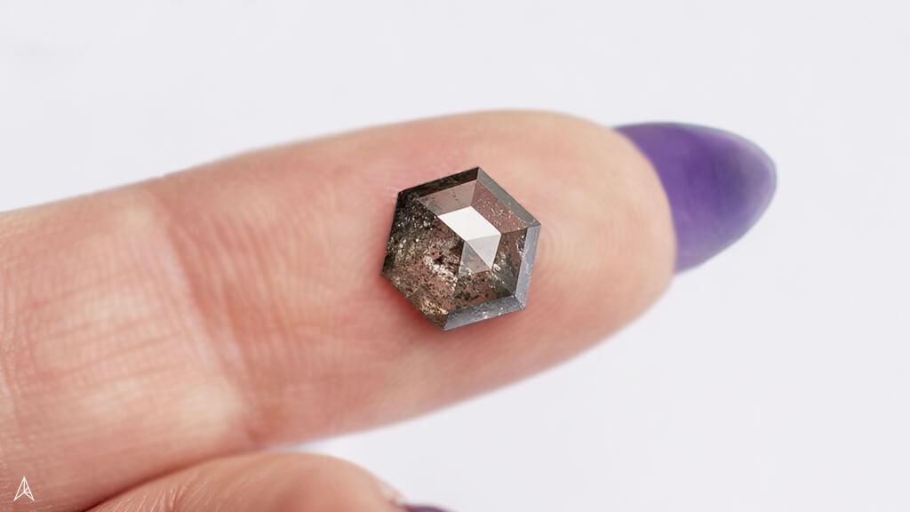 traditional diamond is too transparent compared to salt pepper diamond