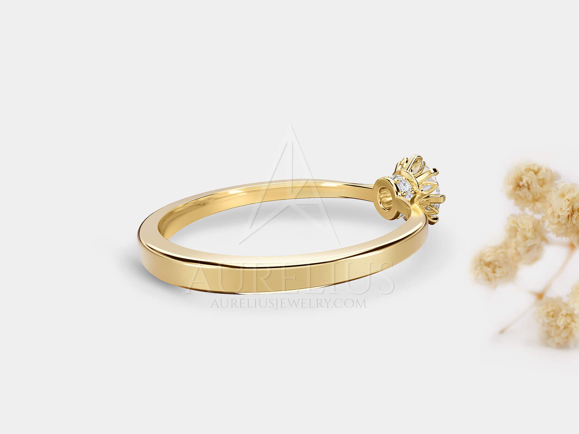 Lab Grown Diamond Hidden Halo Engagement Ring - Adriel - Image 4