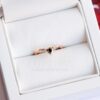 hruškový Černá diamant svatební prsten v krabice