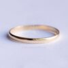 jednoduchý žlutá zlato svatební prsten