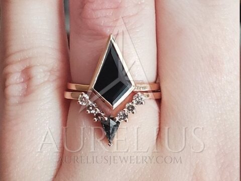 Hela Kite Black Onyx Engagement Ring