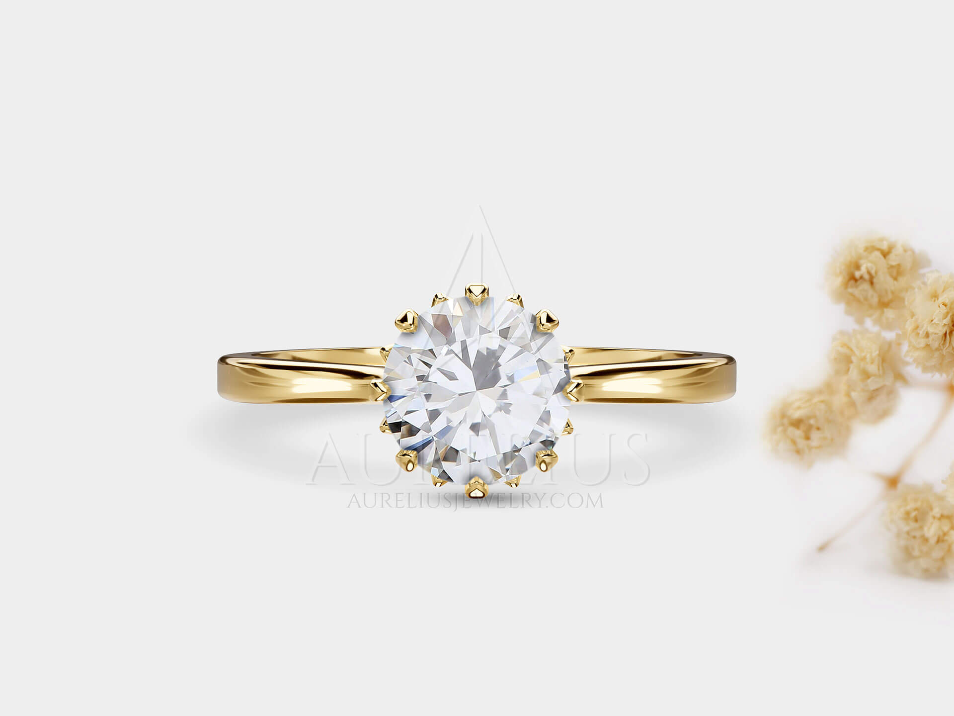 Lab Grown Diamond Hidden Halo Engagement Ring - Adriel