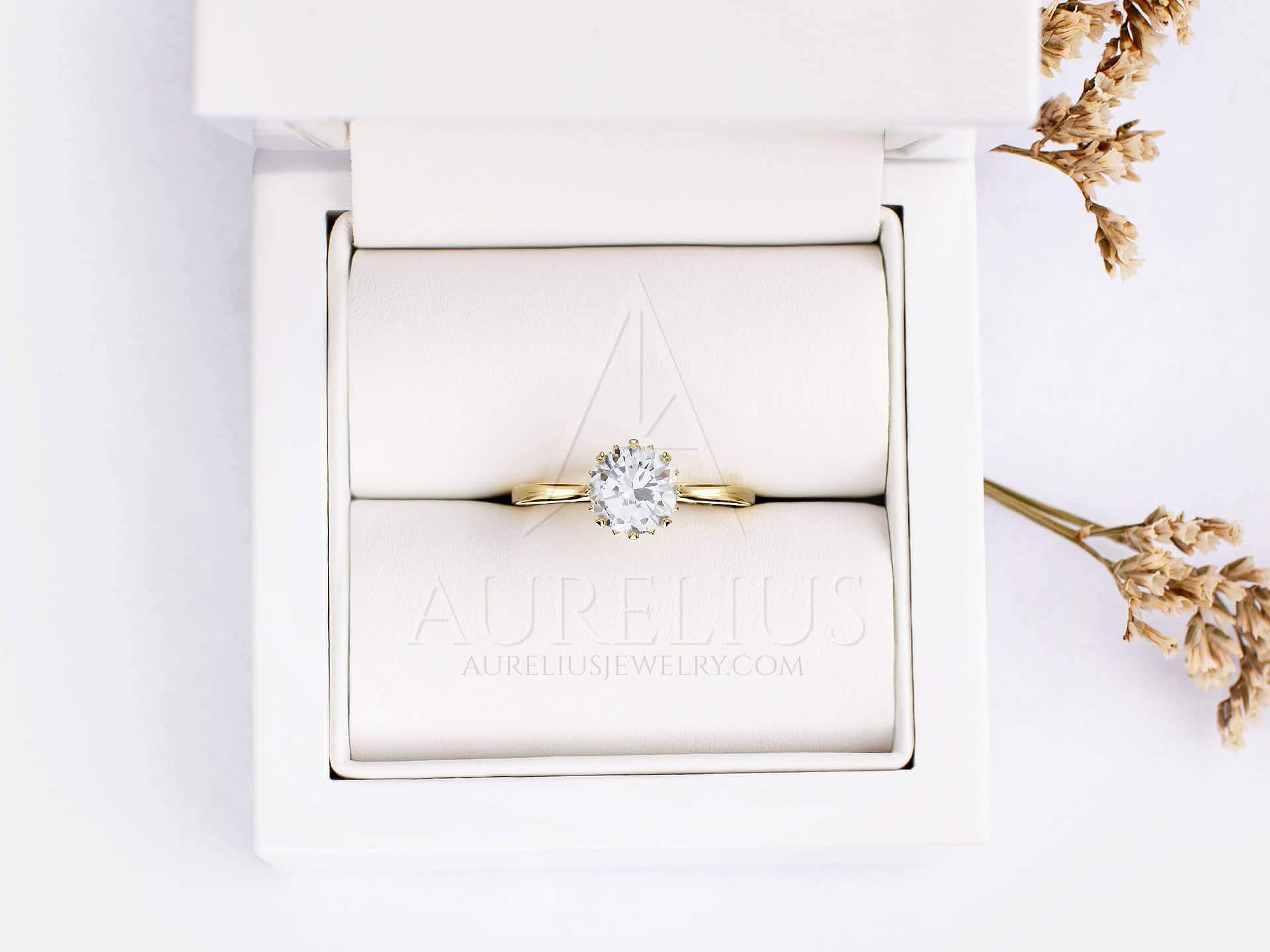 Lab Grown Diamond Hidden Halo Engagement Ring - Adriel - Image 3