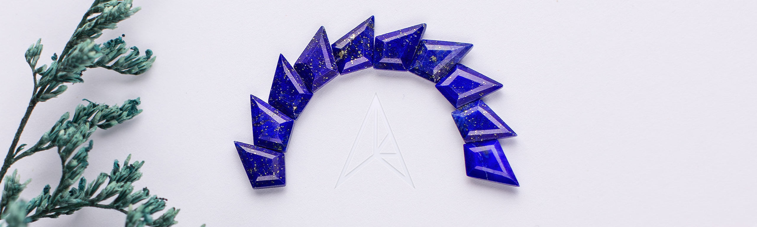lapis lazuli gemstones in various shapes