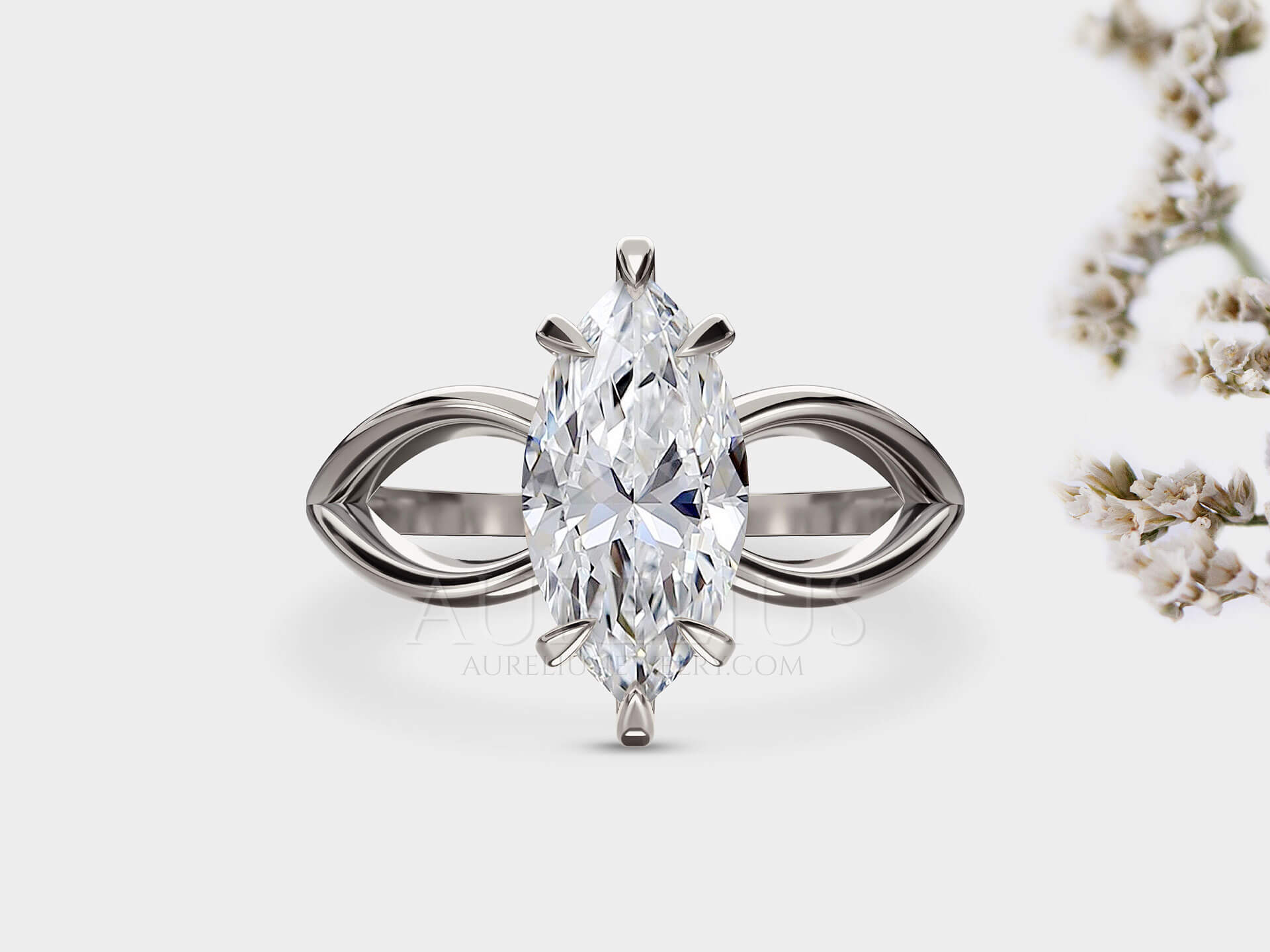 Marquise Moissanite Ring - Marissa