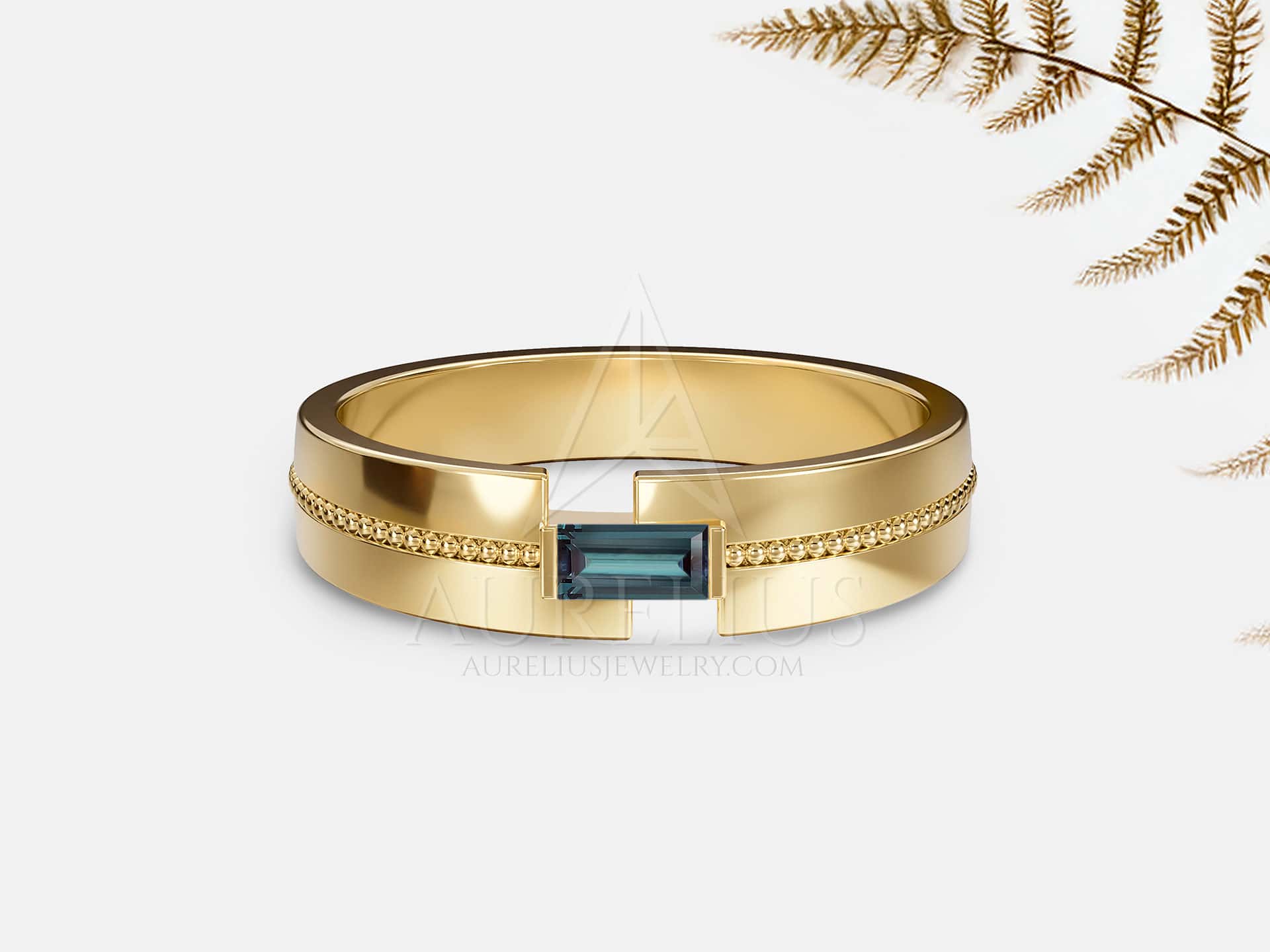 Men's Alexandrite Wedding Ring - Zander