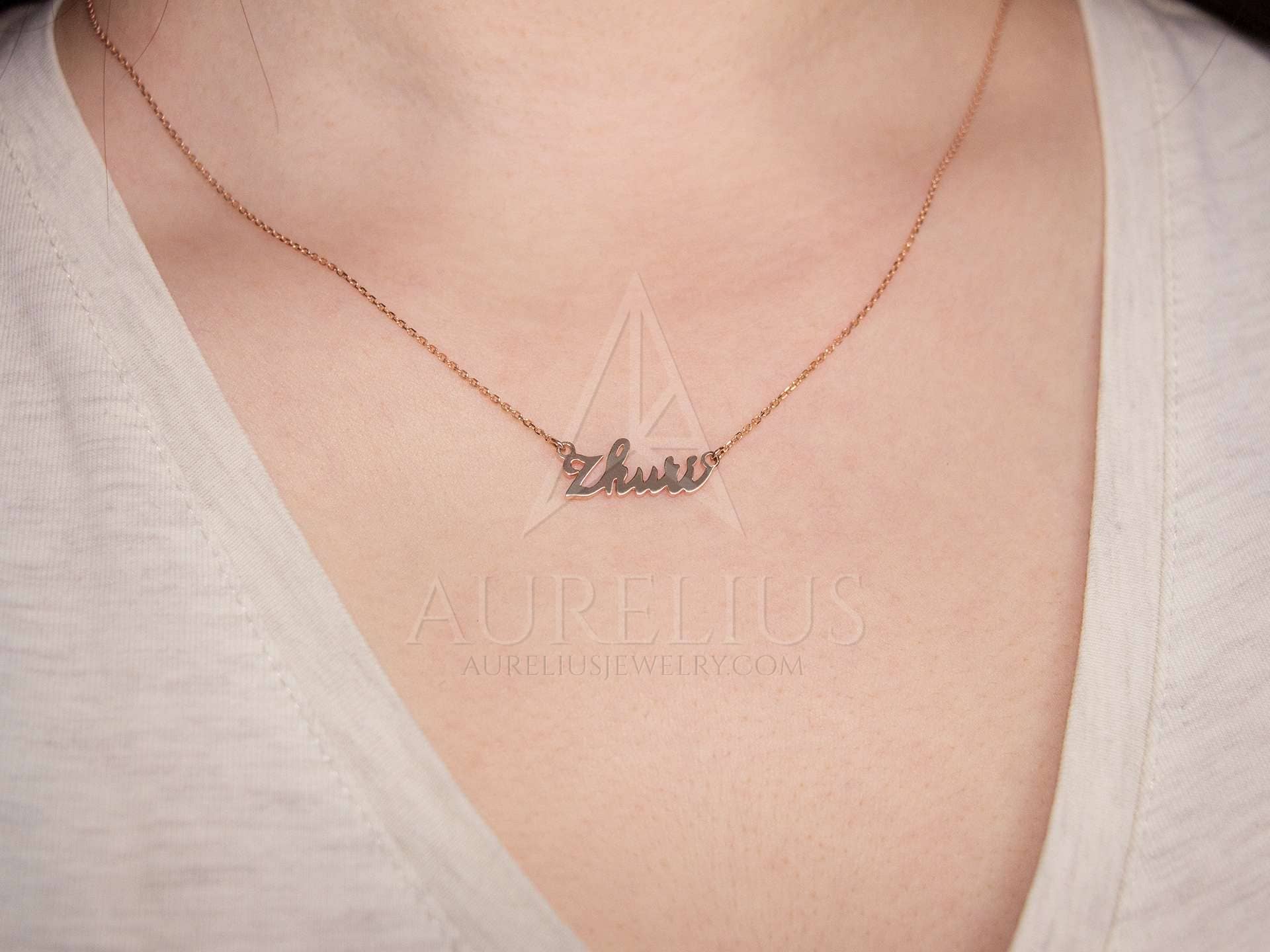 FRIENDSHIP Necklace V Chevron Necklace - gold finish with clear