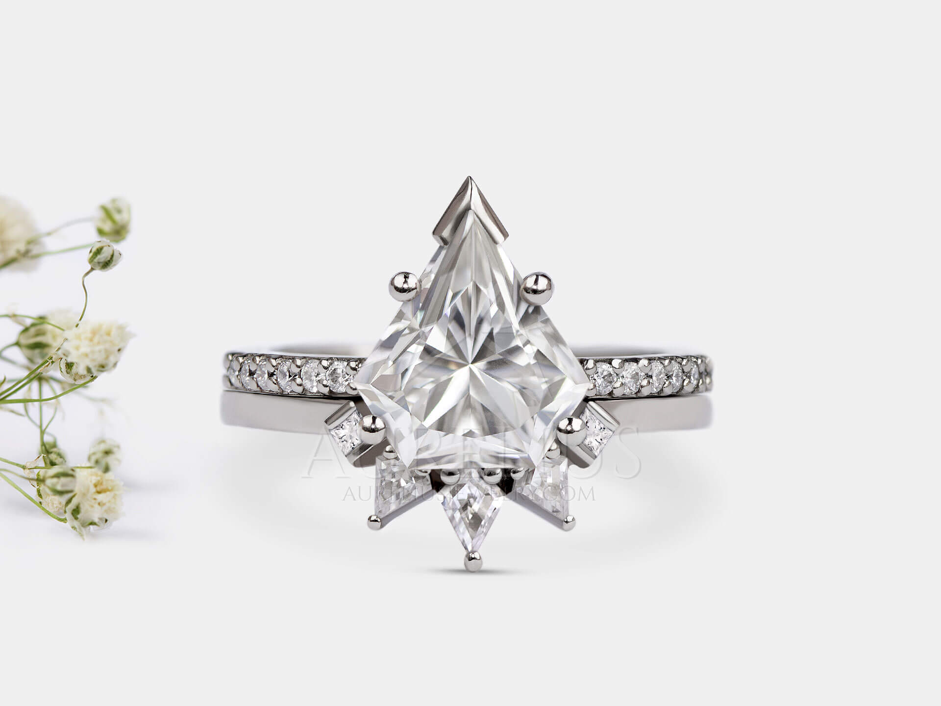 Moissanite Eternity Ring Set - Gigi