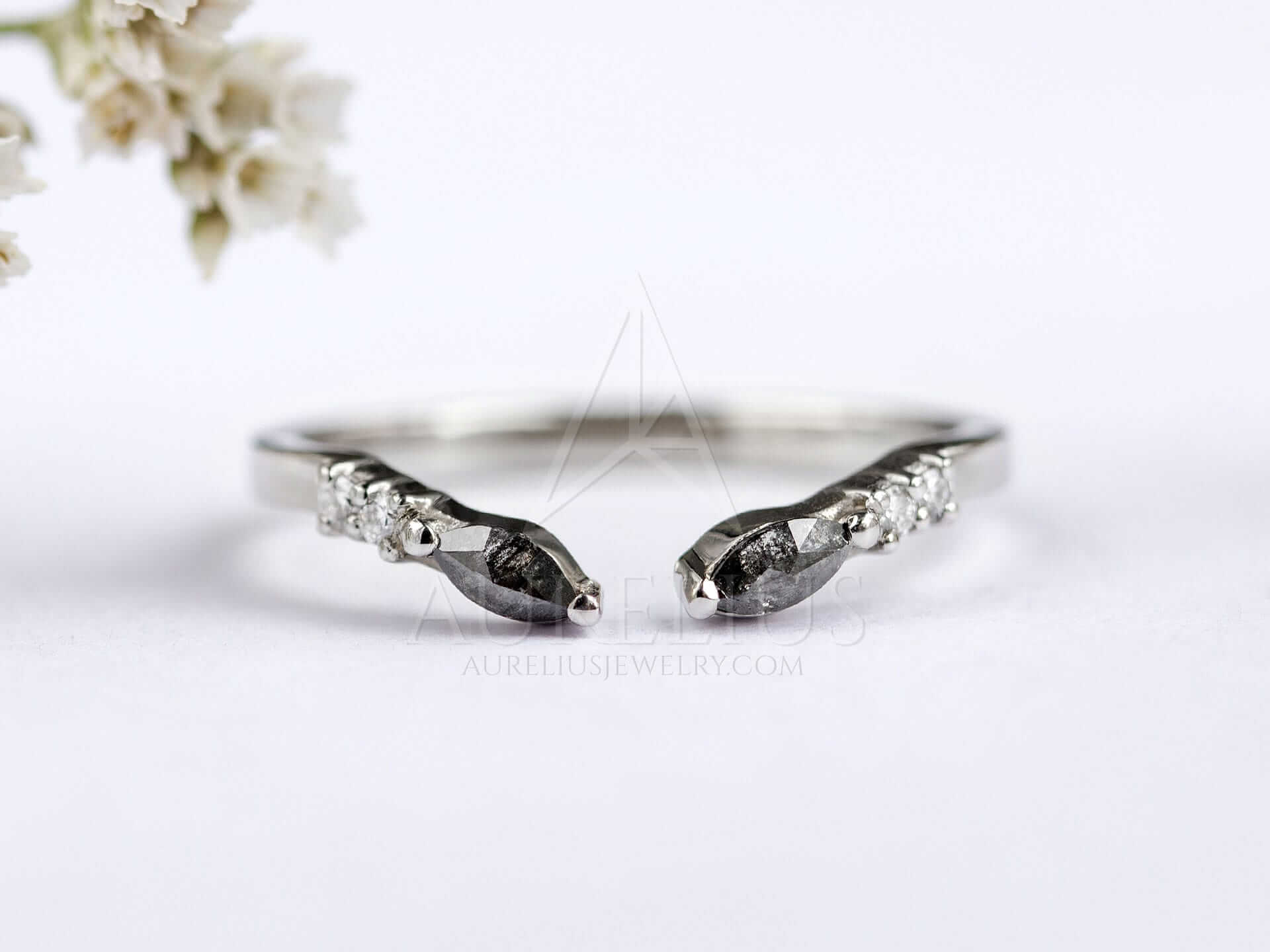 Marquise Open Band Wedding Ring - Jess