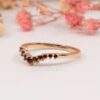 oro rosa curvo anillo de boda