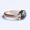 oro rosa marquise anillo de diamantes de boda conjunto