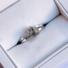 otevřeno diamant svatební prsten sada v krabice
