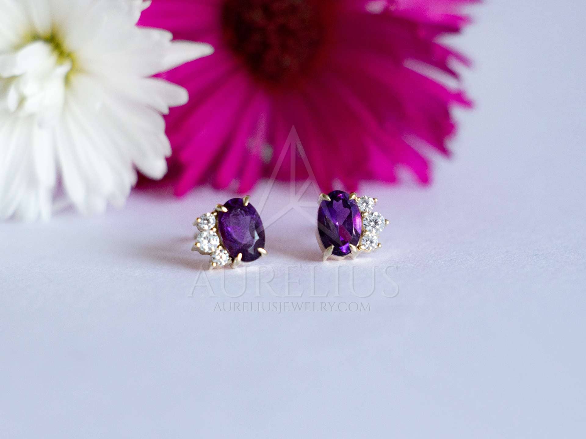 Buy Tvayaa Art Small Size Stud Earrings Silver Oxidised Dark Purple Color  Stone Women Jewellery Online at Best Prices in India - JioMart.