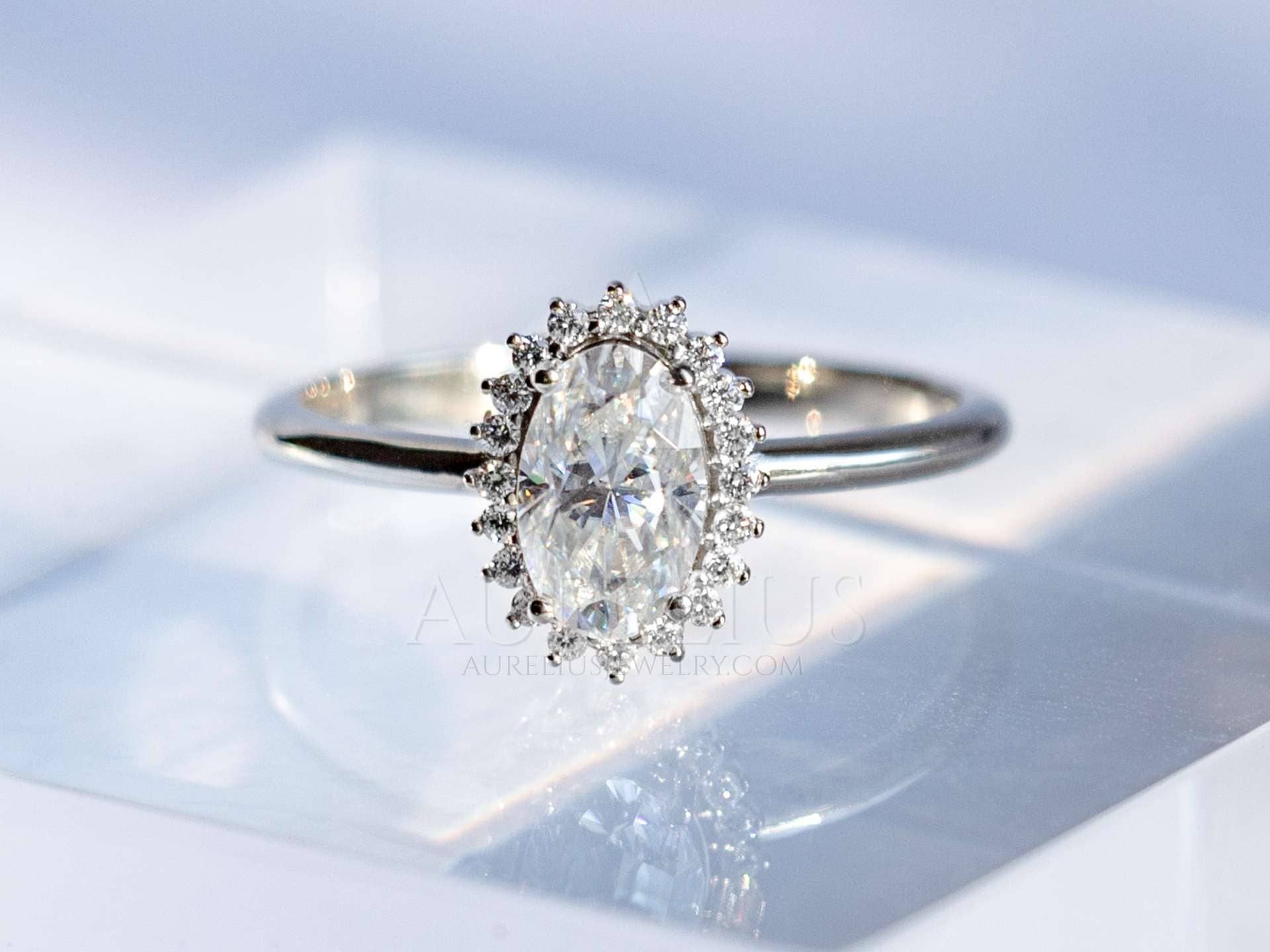 4.0CT Elongated Oval Cut Moissanite Solitaire Engagement Ring –  aurousfinejewelry