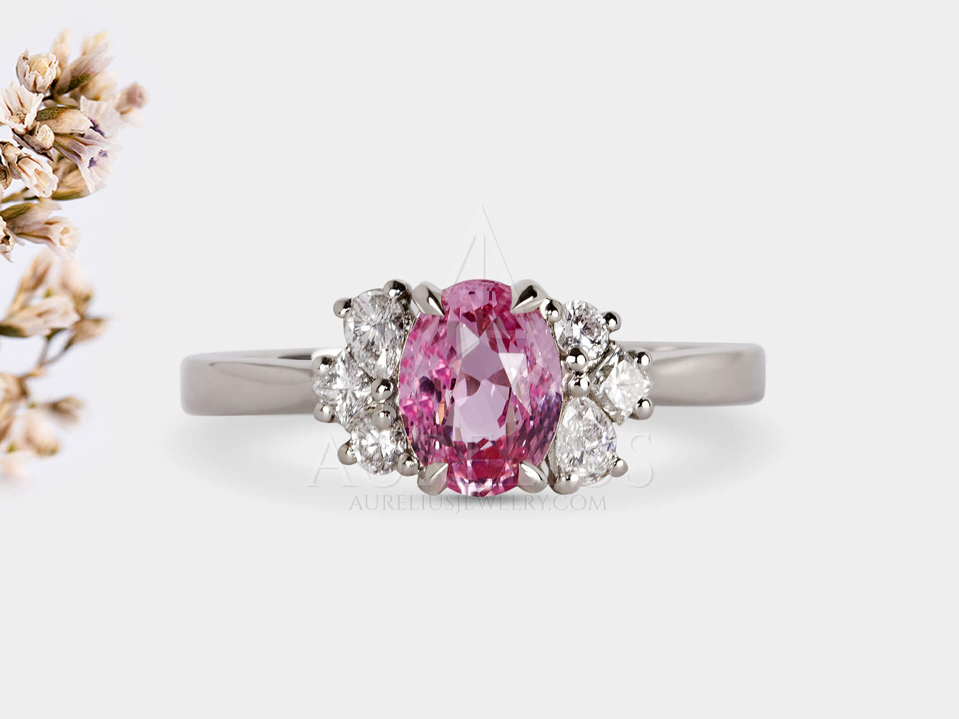 Padparadscha Sapphire Ring - Dascha