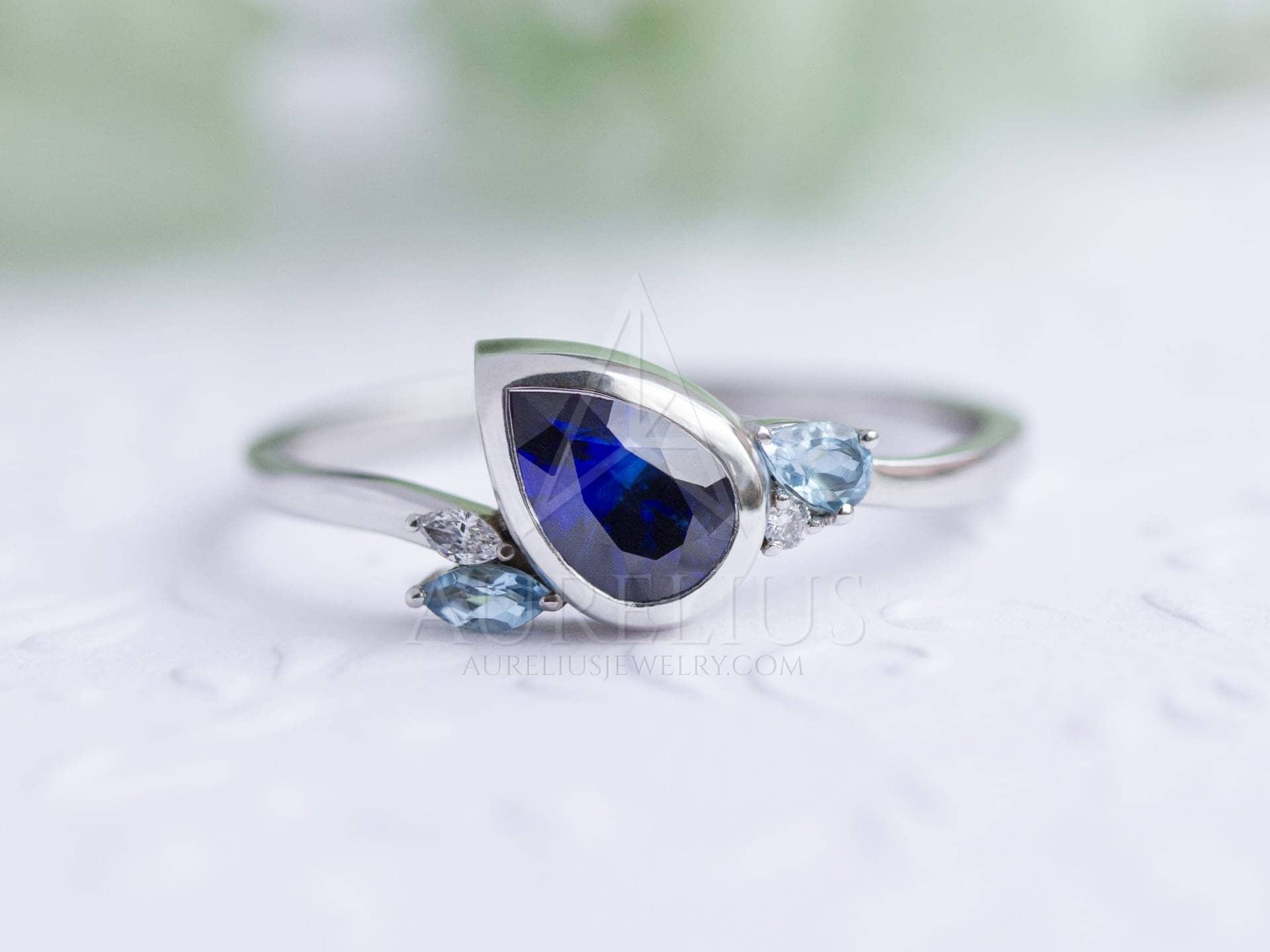Buy Dainty Sapphire Ring// Sapphire Engagement Rings Sett// Vintage Oval  1.5CT Oval Blue Sapphire Bridal Set// Gemstone Birthstone Ring Set Gold  Online in India - Etsy