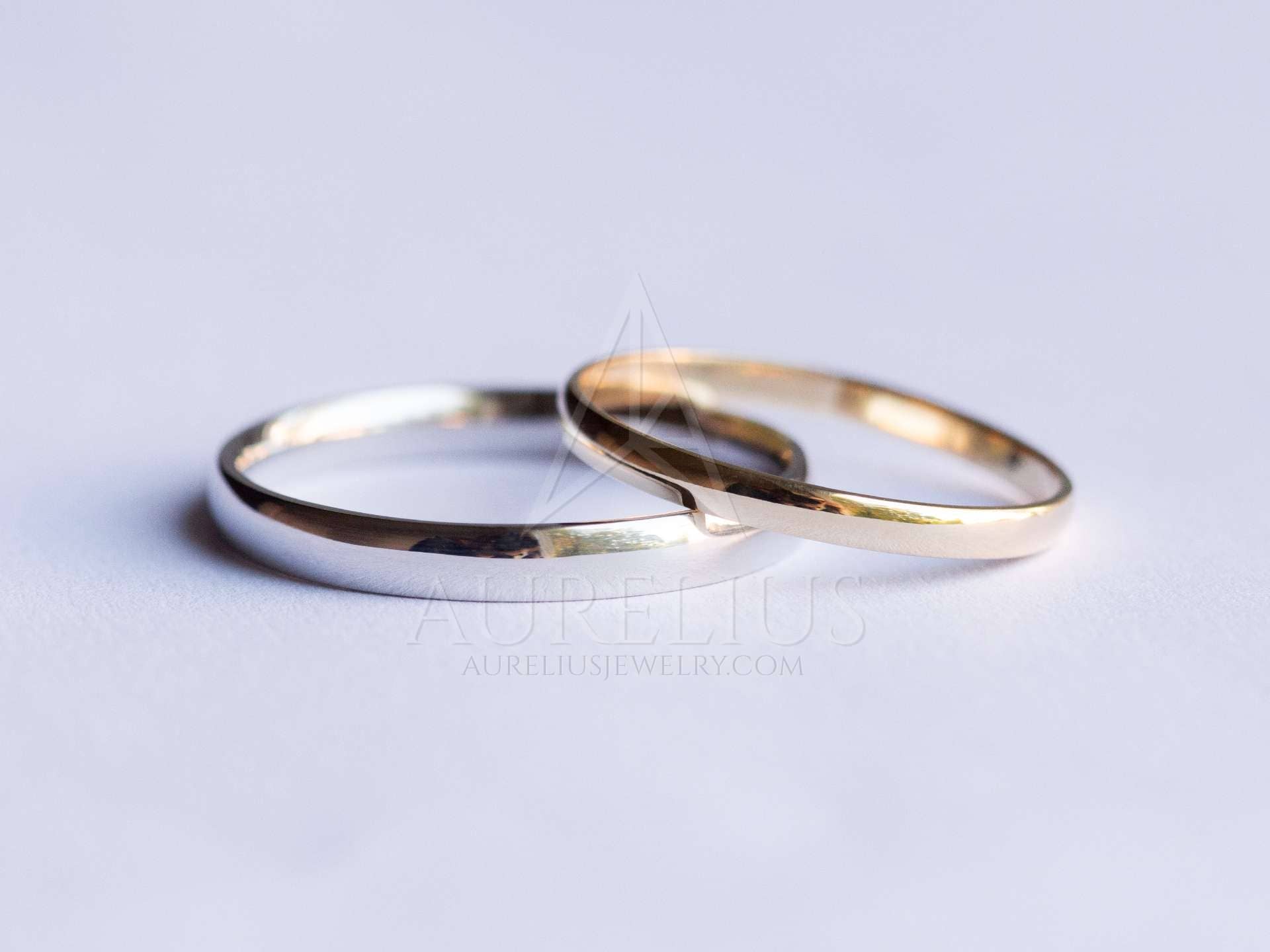 Classic Gold Couple’s Wedding Bands - Aurelius Jewelry