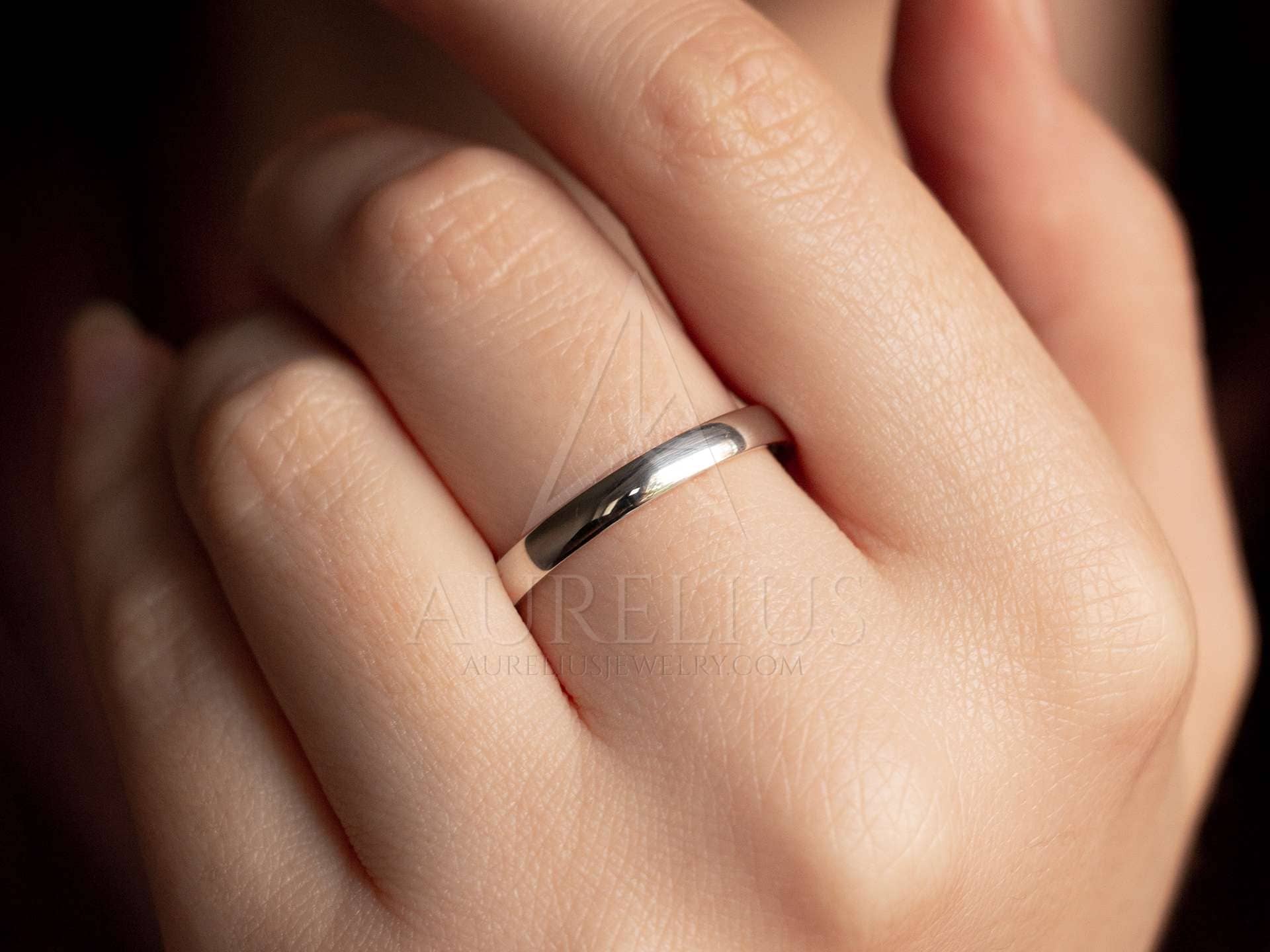 Plain Band Classic Wedding Rings for Men and Women 14K Solid White Gold  Flat 2mm Anniversary Band. at Rs 14708 | Wedding Band in Surat | ID:  2853352892612