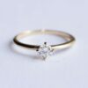 ronda diamante solitario anillo de compromiso