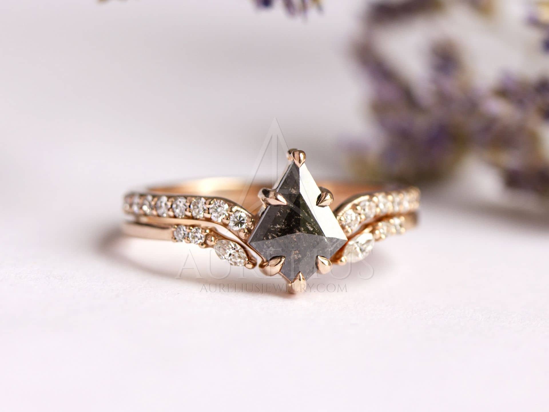 Unique Couples Rings With Meteorite | Jewelry by Johan - Jewelry by Johan