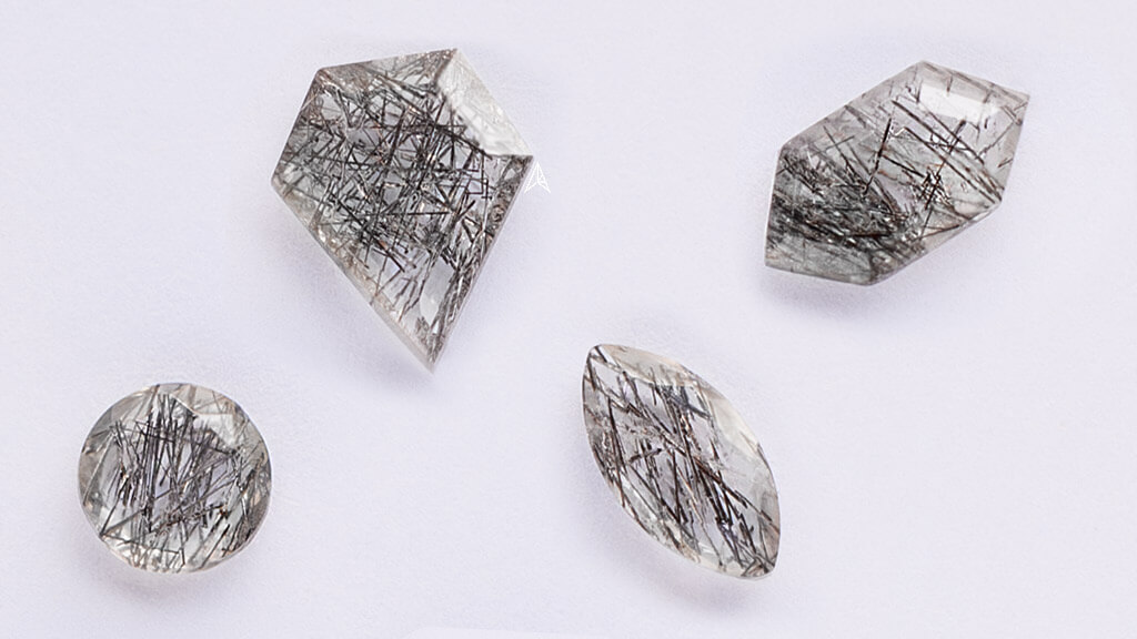 rutile inclusions in quartz