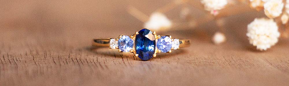 sapphire gemstone engagement ring