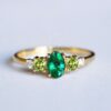 Smaragd Peridot Verlobungsring
