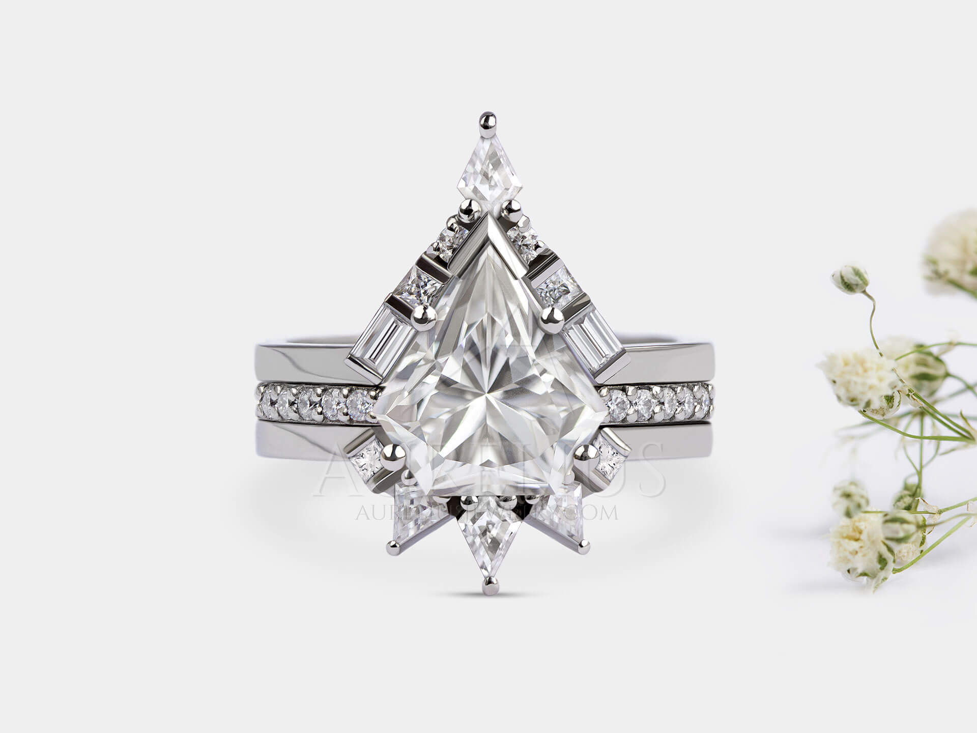 Three Piece Engagement Ring - Celine