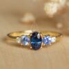 tief Blau Saphir Ring