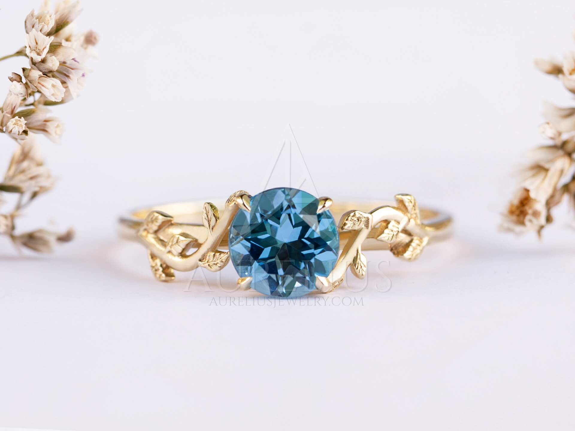 Topaz Engagement Ring Solitaire - Skylar