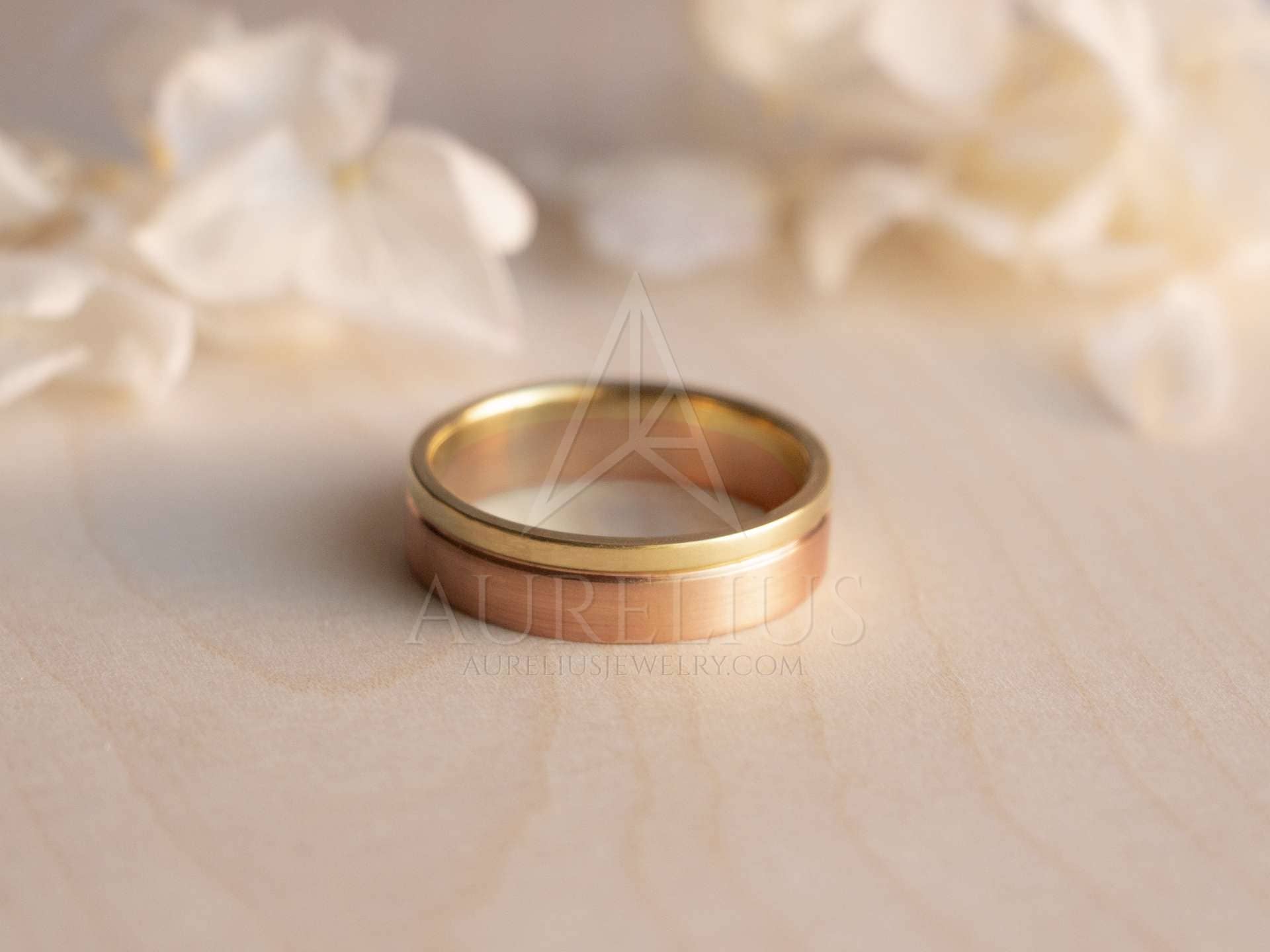 Two-Tone Wedding Rings 