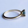 verde azulado zafiro anillo marco vista lateral vista