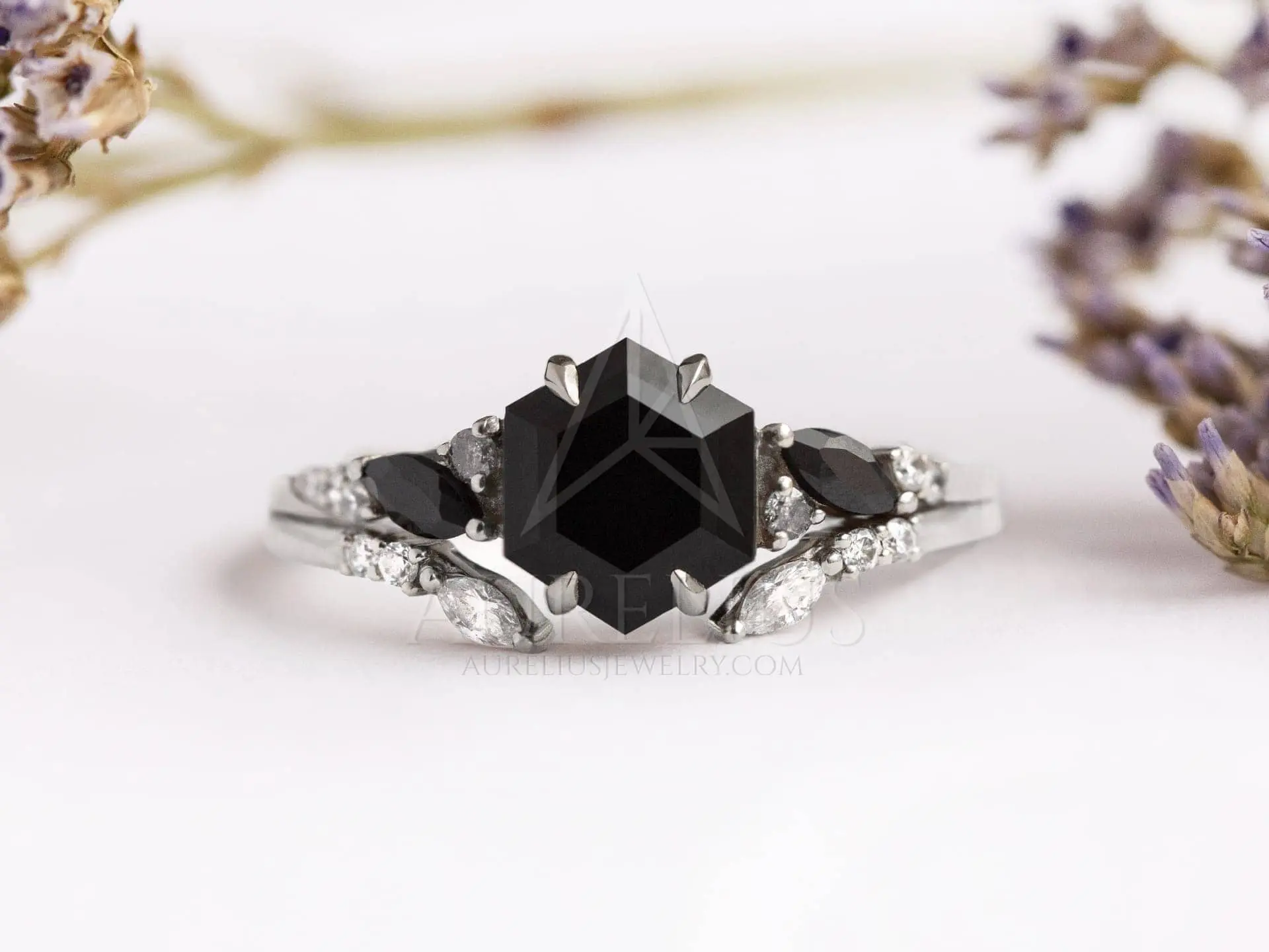 Fashion Elegant Women Black Onyx Ring Exquisite 925 Sterling Silver Black  Gemstone Engagement Ring Wedding Jewelry Size 5-11 | Wish