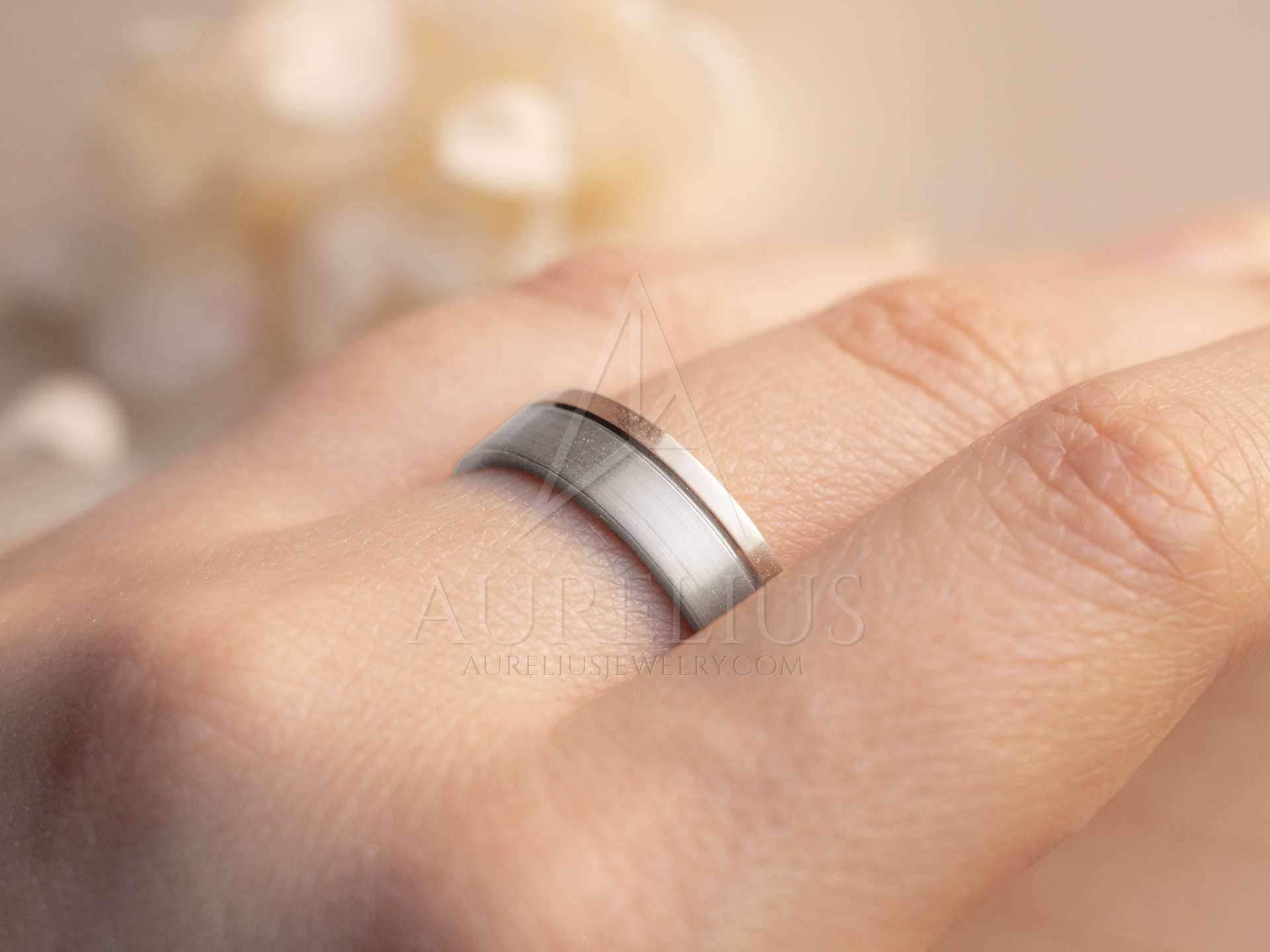 Tandheelkundig Italiaans verdamping Wide Two-Tone Wedding Ring for Men - Aurelius Jewelry